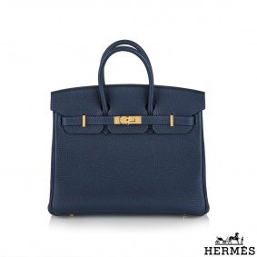 Hermés Birkin 25cm Bleu Nuit Togo GHW Hermés Birkin 25cm Bleu Nuit Togo GHW